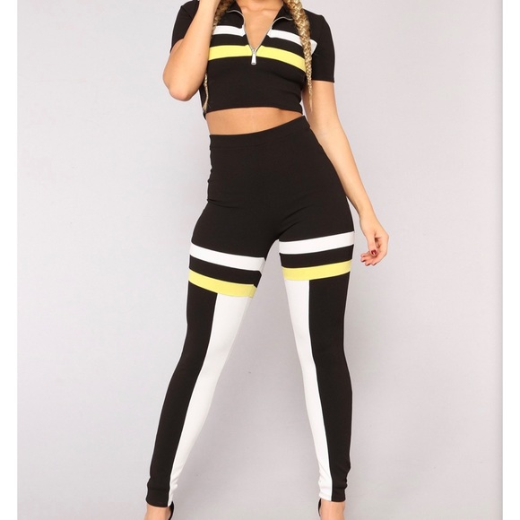 Fashion Nova Tops - LIKE NEW! Colorblock Fashionova Matching Set